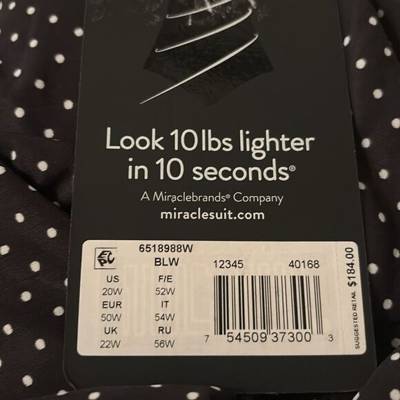 MiracleSuit Pin Point Oceanus One Piece Swimsuit NWT 20W $184 - Picture 8 of 8